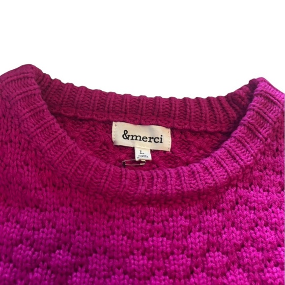 NWT &Merci Hot Pink Sweater Size Large (L) - Picture 2 of 7